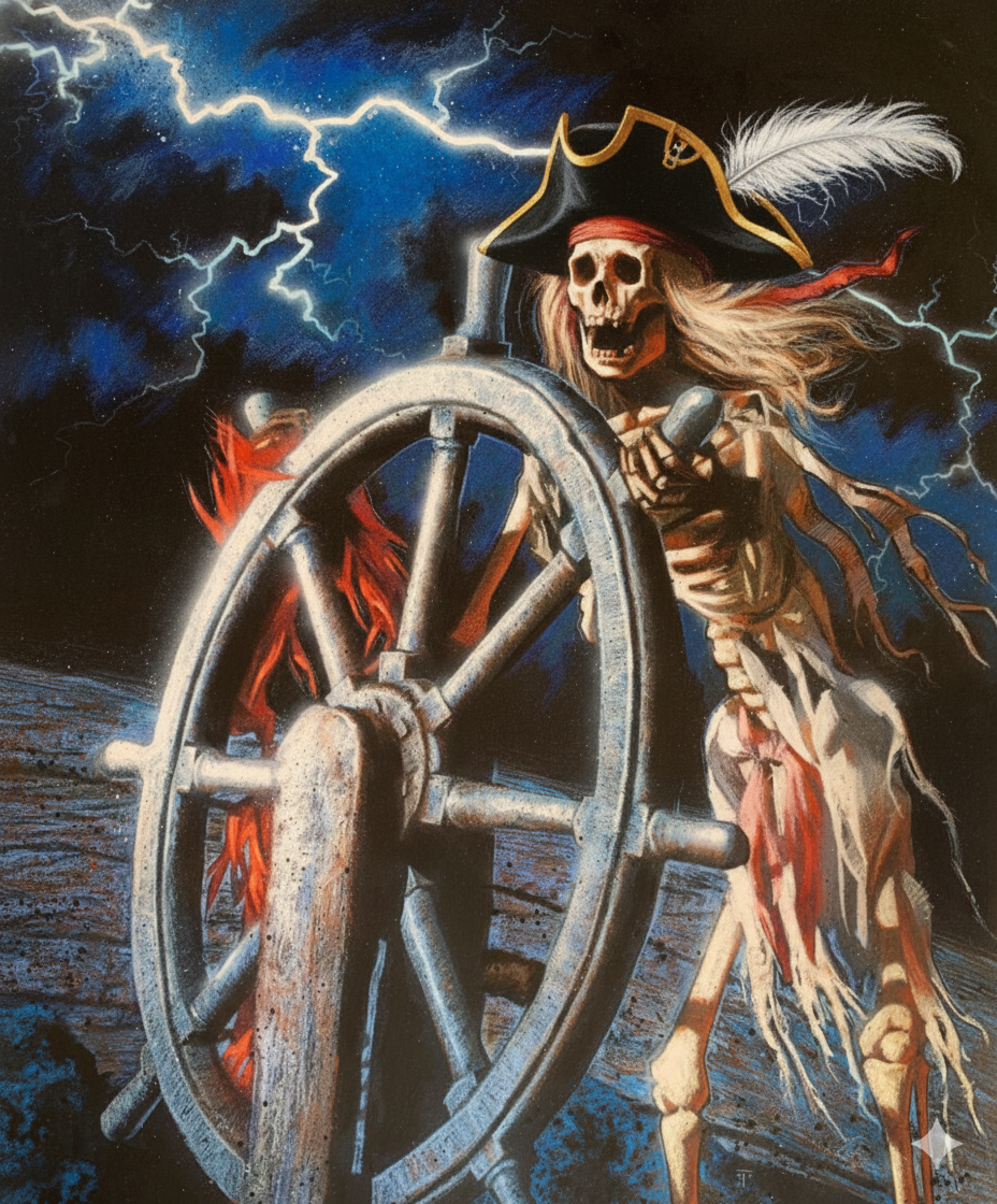 Skeleton pirate wheel